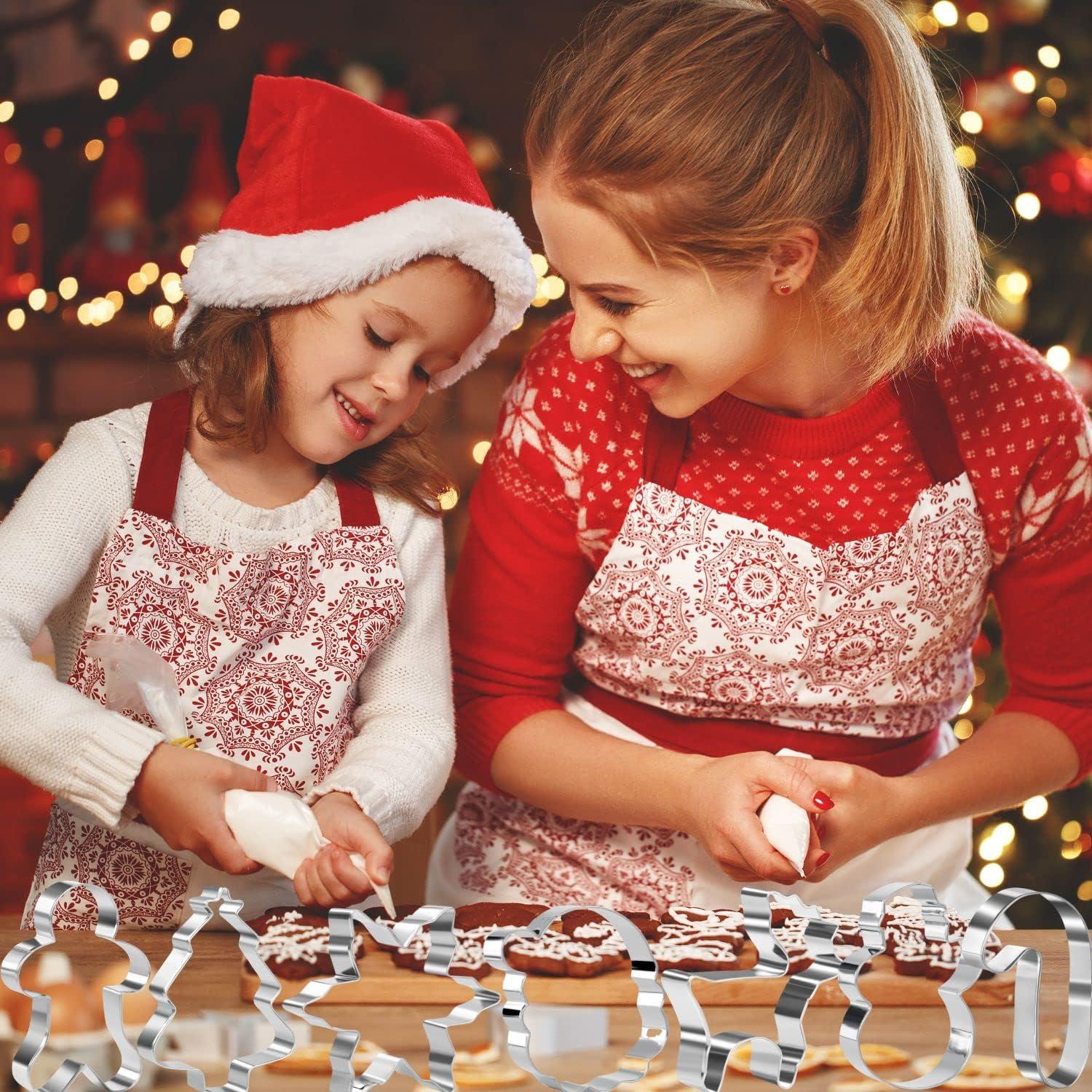 Weihnachts Ausstecher Set 12 Stück Edelstahl Keksausstecher Lebkuchenmann