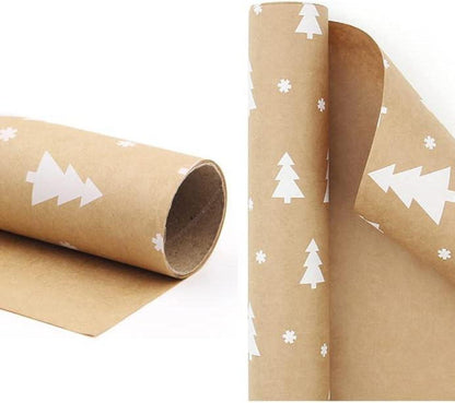 5er Set Weihnachtsgeschenkpapier Elche Sterne Schneeflocken Retro