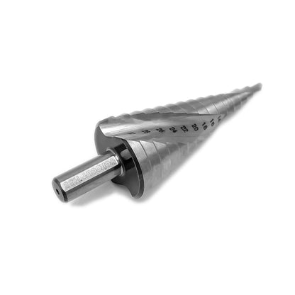 Stufenbohrer HSS 4-32mm 15 Stufen mit Drehzahltabelle