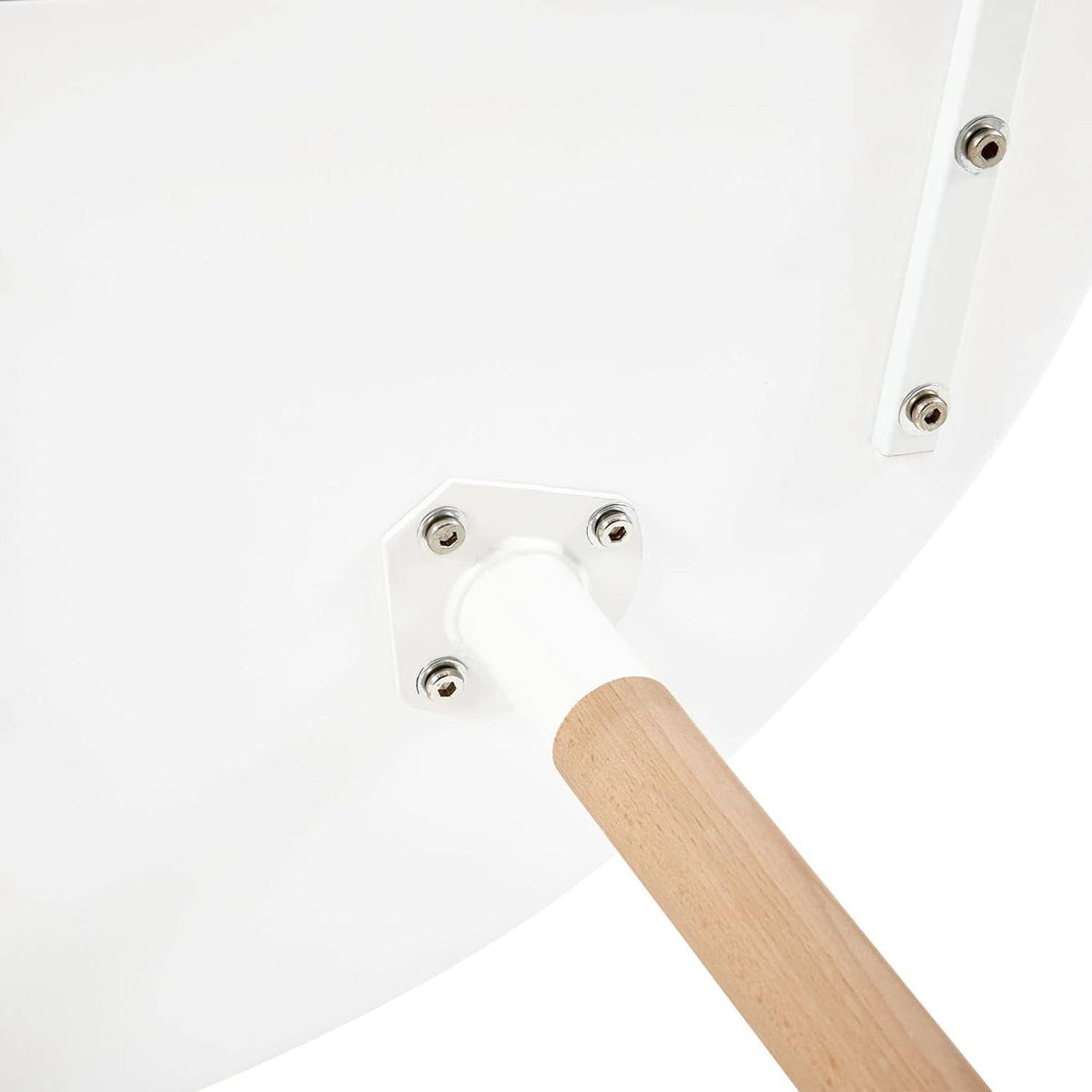 Moderner runder Esstisch weiß 80x80cm – MDF Küchentisch