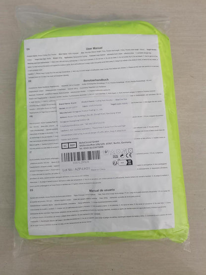 Wasserdichter Radfahren Regenponcho mit Kapuze - Leicht Kompakt Grün Gelb
