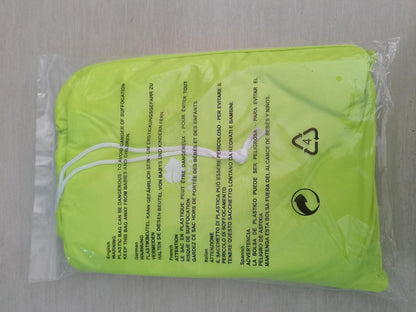 ANYOO Wasserdichter Radfahren Regenponcho mit Kapuze in Grün Gelb