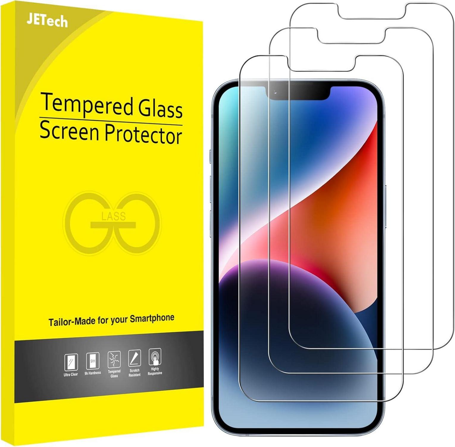 Panzer Schutzfolie Displayschutz 3 Stück JETech iPhone 14 Plus 6,7