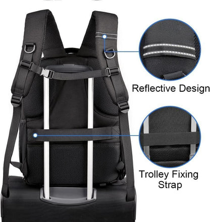 Kamerarucksack Wasserdicht 900D Nylon Schwarz Regenhülle