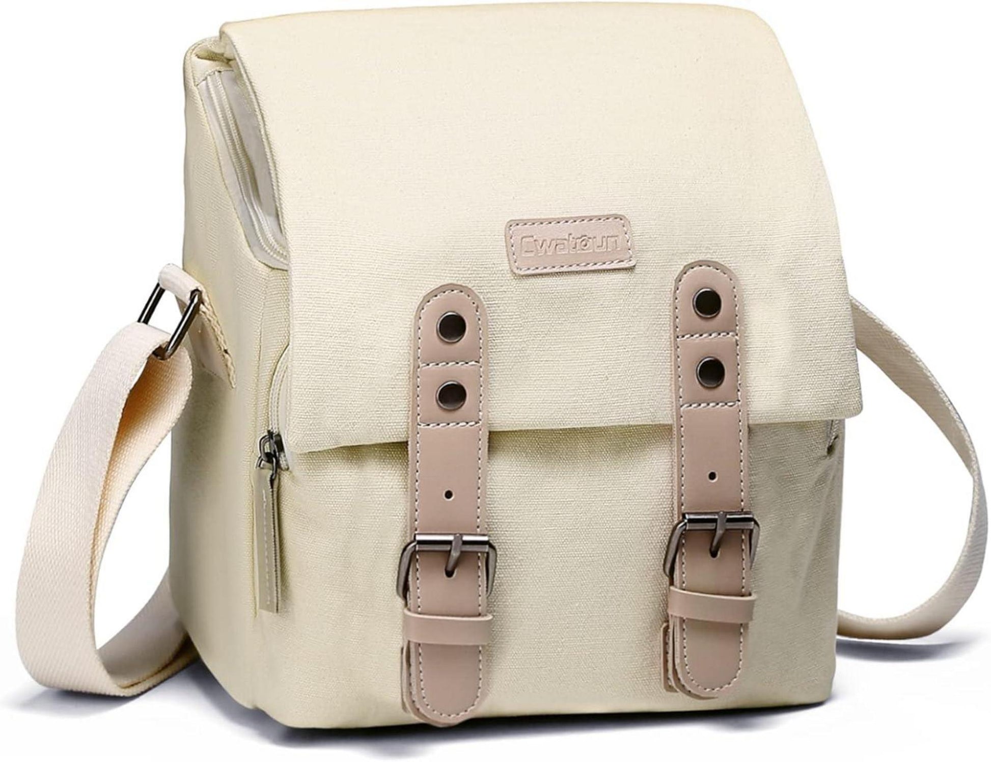 Kameratasche Wasserdicht Vintage SLR-Tasche Canvas Fototasche Weiß S
