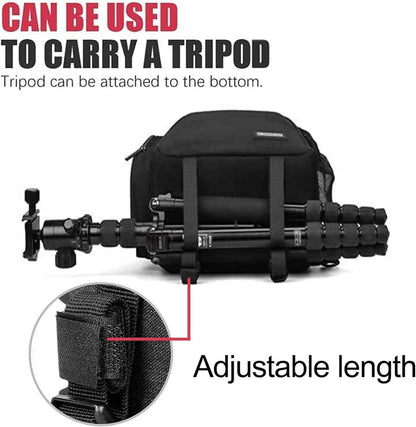 Kameratasche SLR wasserdichter Rucksack Organizer Schwarz