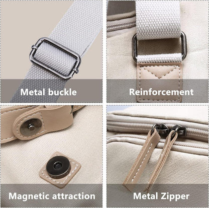 Cwatcun Kameratasche Canvas Lederausstattung kompatibel Nikon Canon Sony wasserdicht M
