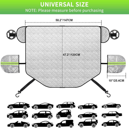 Auto Scheibenabdeckung Winter Magnet Frost UV-Schutz 147x120cm