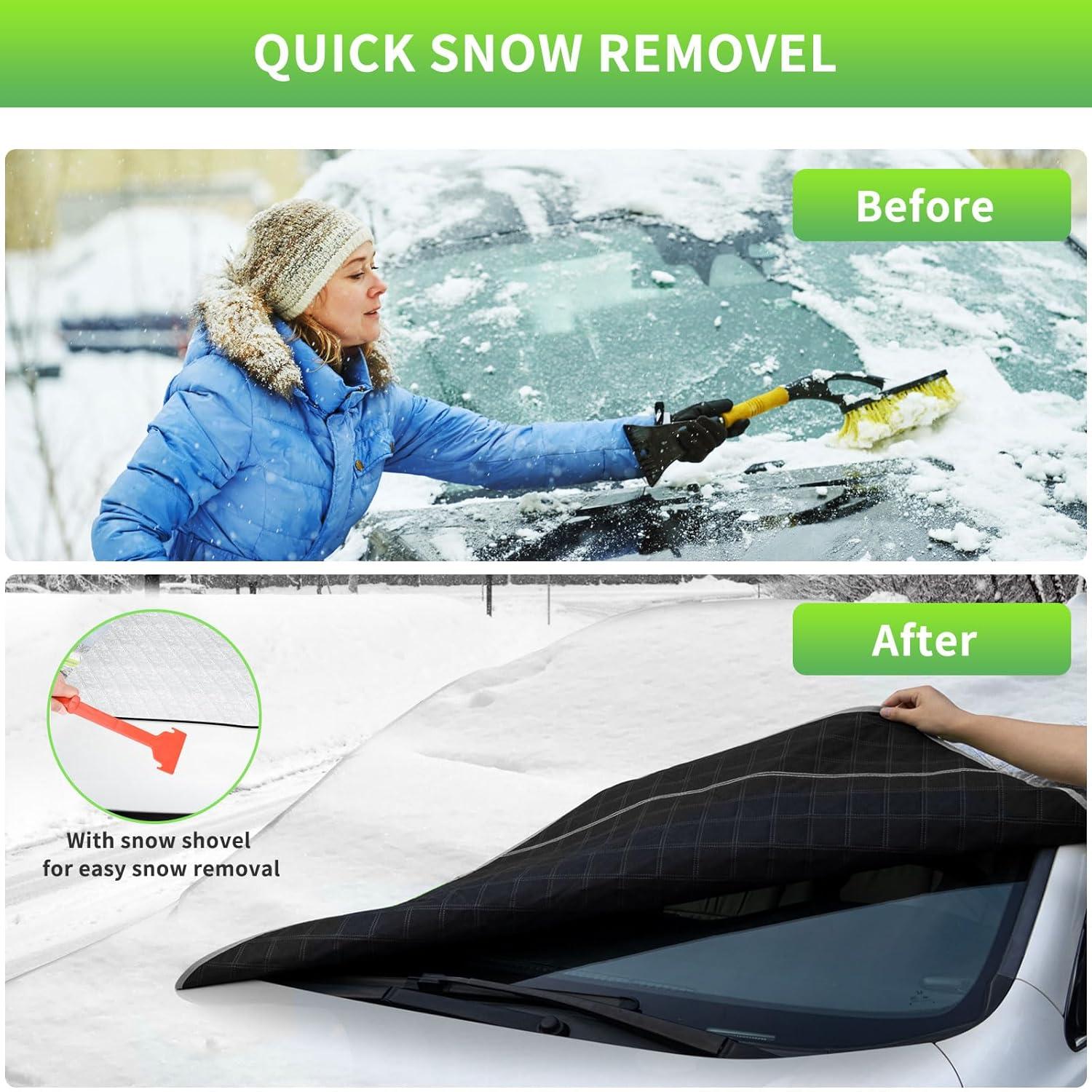 Scheibenabdeckung Auto Winter Ninonly Magnet Frost UV-Schutz 147x120cm