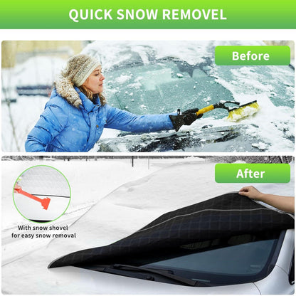 Scheibenabdeckung Auto Winter Ninonly Magnet Frost UV-Schutz 147x120cm