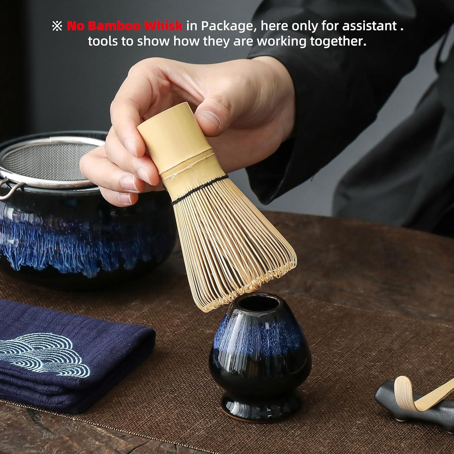 TEANAGOO Japanische Matcha-Schale 510 ml Blau Chawan Matcha-Tee KeramikSchale