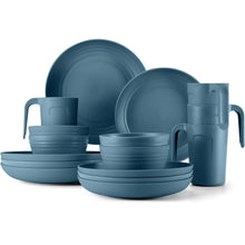 Odoland Wiederverwendbares Camping Geschirr Set für 4