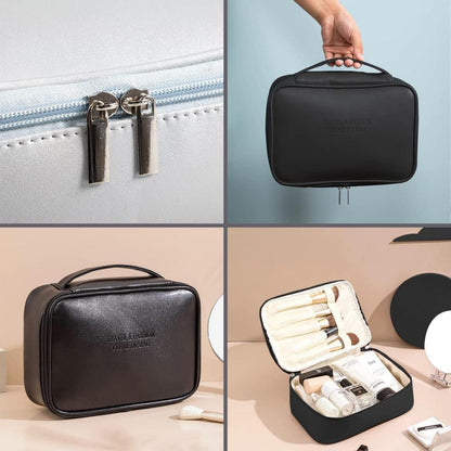 Kosmetik Set Schwarz PU 3er