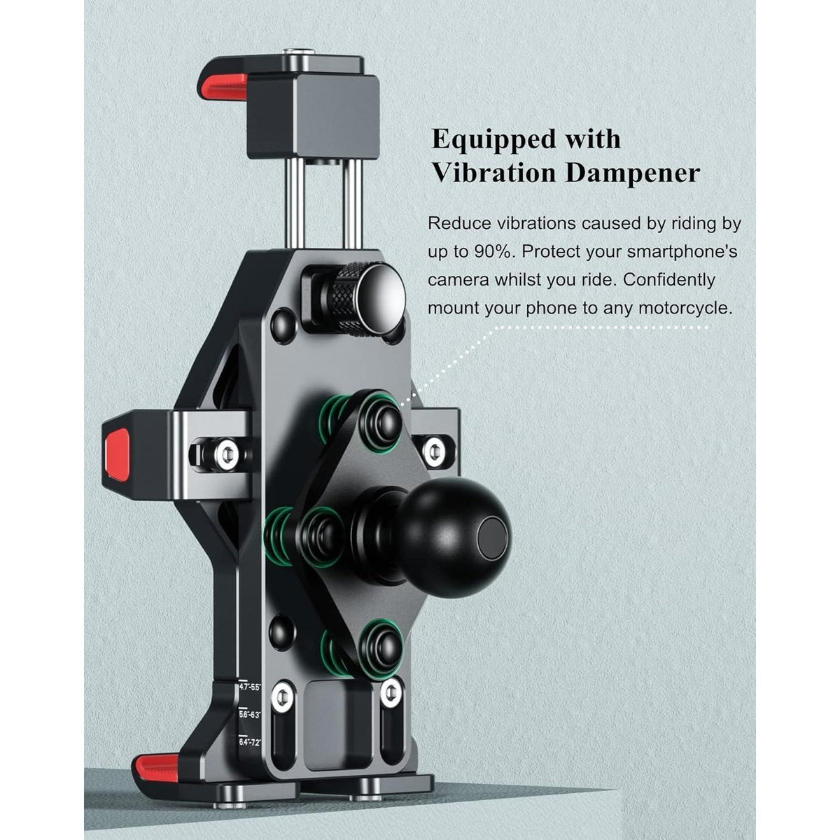 Motorrad Handyhalterung mit Vibrationsdämpfer & Diebstahlschutz