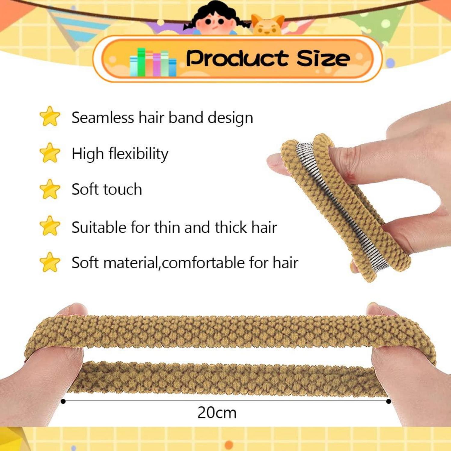 10er Packung Dickes Baumwolle Haargummi für Damen & Mädchen