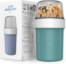 Müslibecher to Go Becher Set 560ml+310ml Auslaufsicher Joghurtbecher