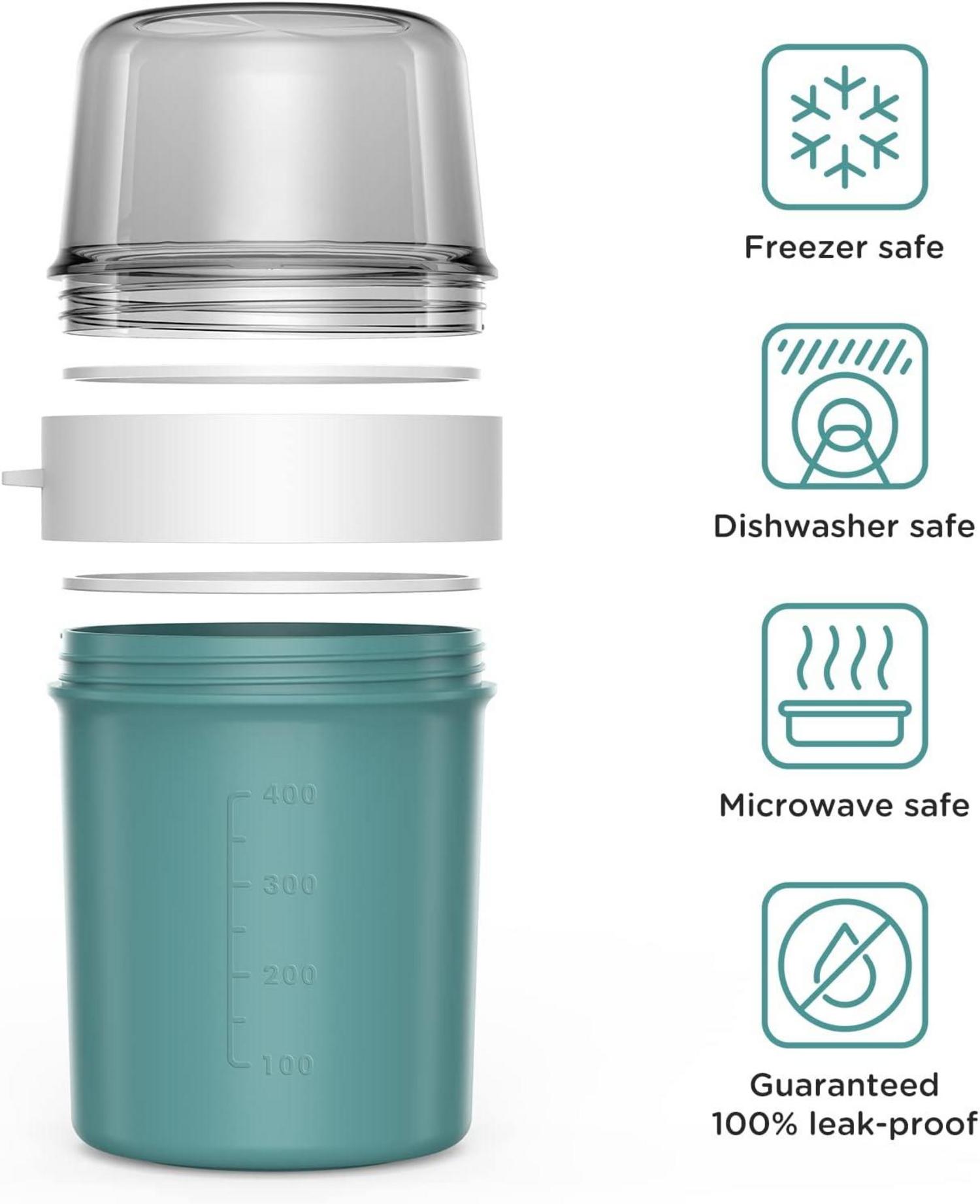 Müslibecher to Go Becher 560ml 310ml Auslaufsicher Joghurtbecher Unterwegs