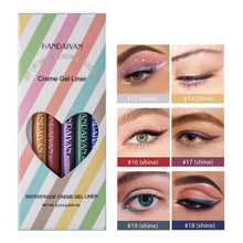 6 Farben Eyeliner Set Wasserfest für Augen MakeupPalette