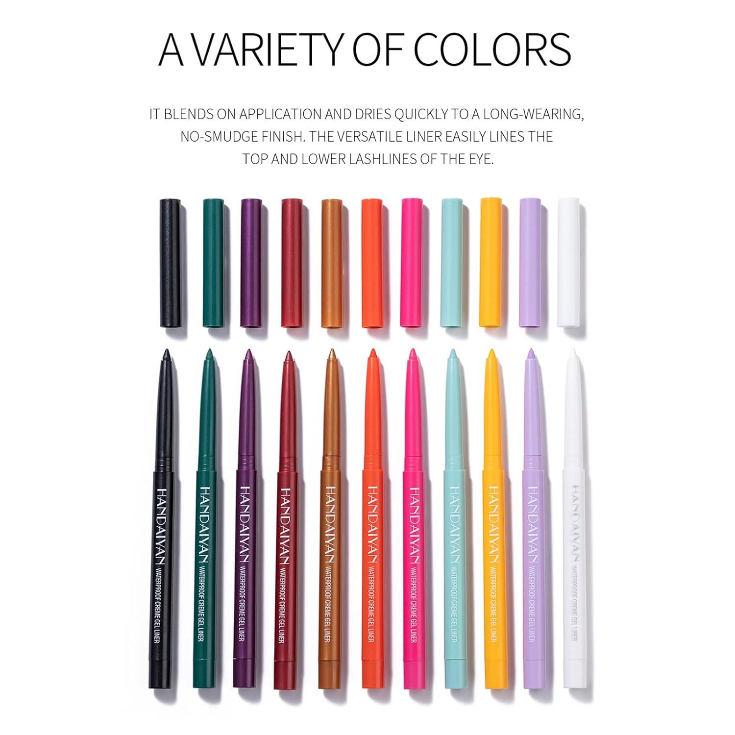 6 Farben Eyeliner Set Wasserfest Matte Glitter Augen Make-up