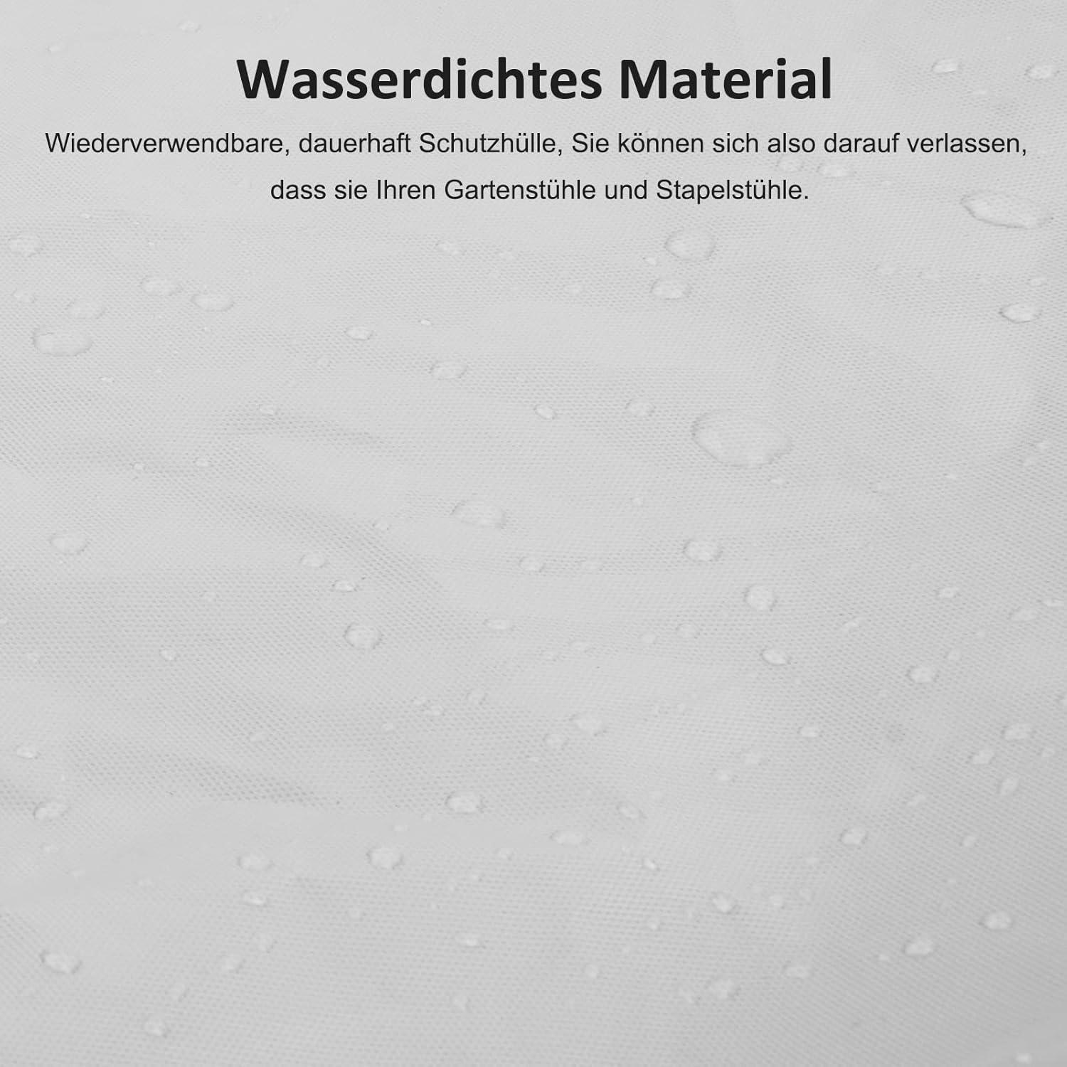 E-Senior Schutzhülle für Gartenstühle, Wetterfest, Reißfest, Transparent, 70x70x120cm