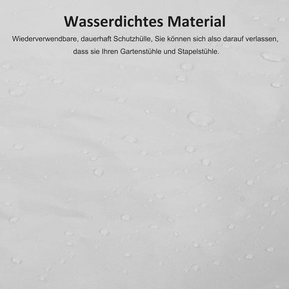 E-Senior Schutzhülle für Gartenstühle, Wetterfest, Reißfest, Transparent, 70x70x120cm