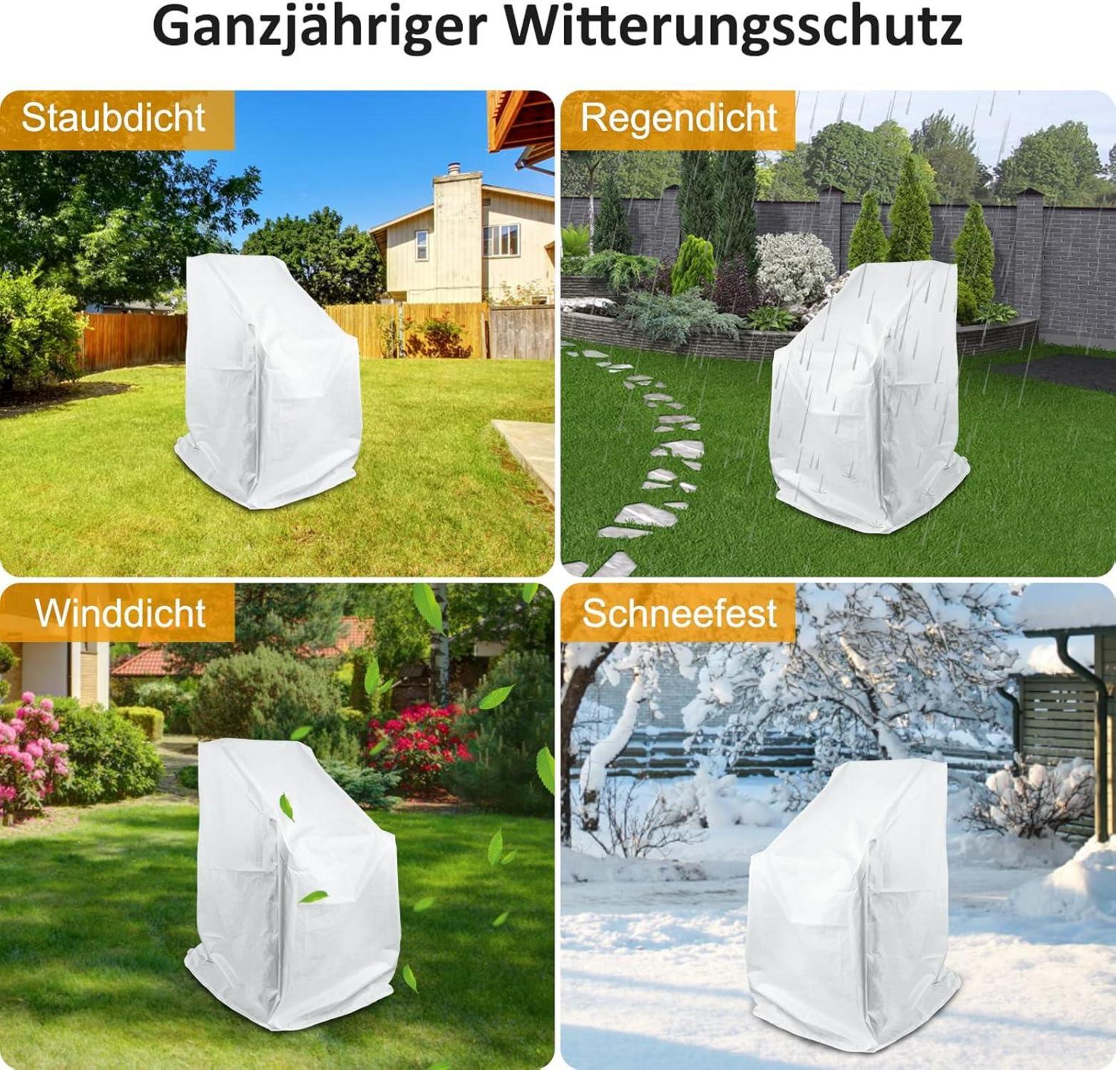 Schutzhülle Gartenstühle Wetterfest Reißfest Transparent 70x70x120cm