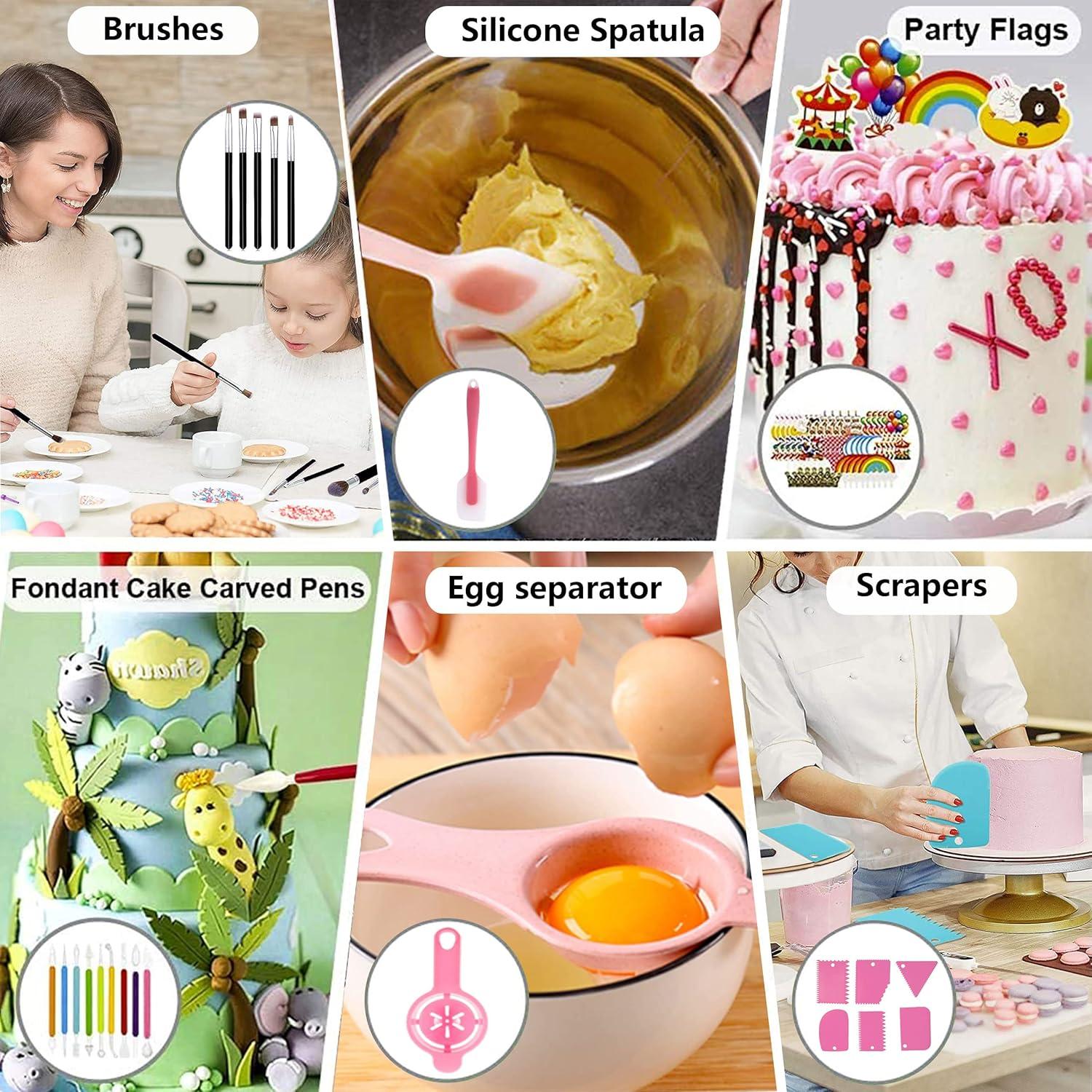 Kuchendekorations-Set 370-teilig, 3-lagiger