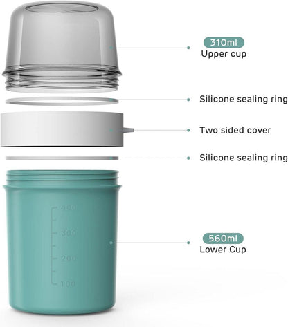 Müslibecher to Go 560ml+310ml Joghurtbecher Müsli to Go