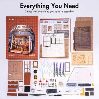 Miniatur DIY Puppenhaus Kit Holz Modell Maßstab Kiki's Magic Emporium