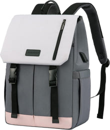 Eleganter Damen 15.6 Zoll Laptop Rucksack für Uni Schule Reise