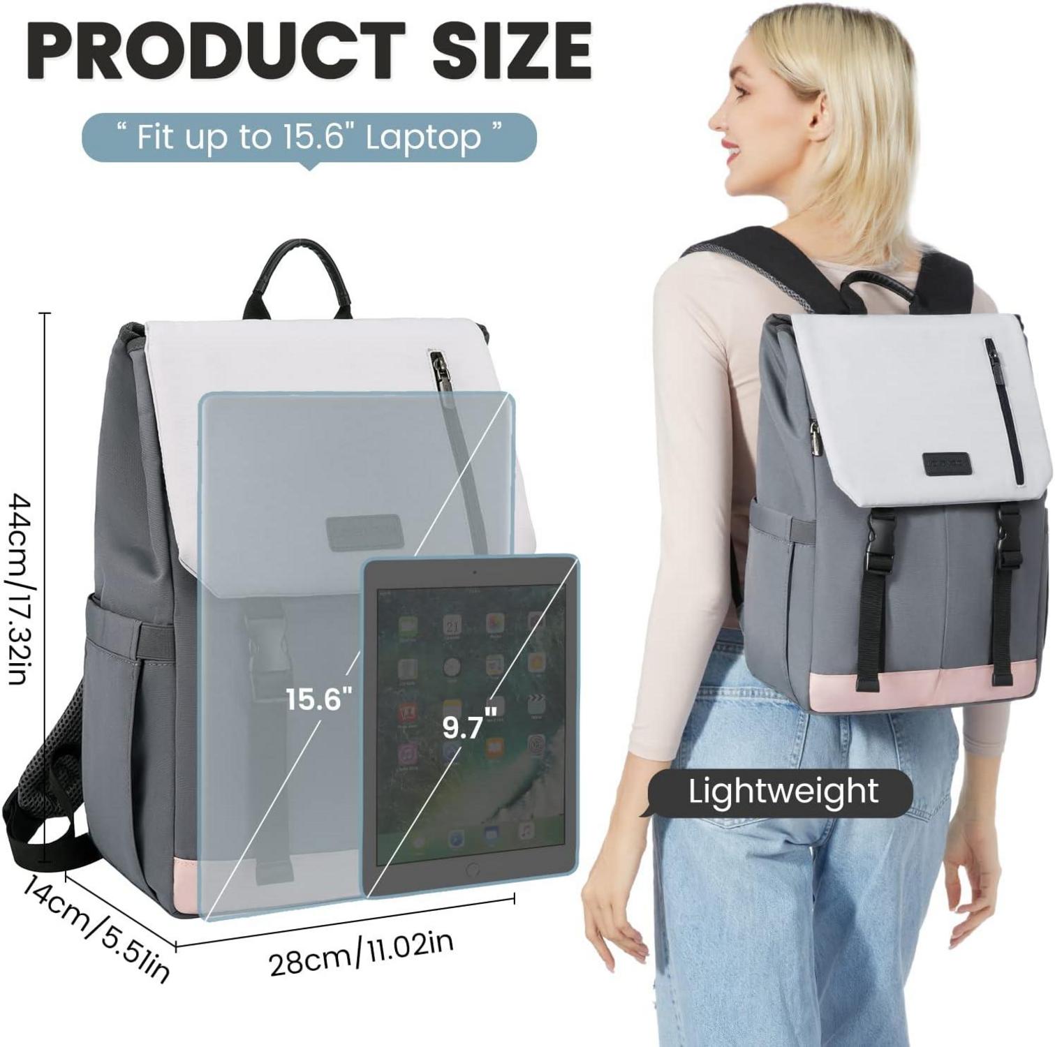 LOVEVOOK Damen Rucksack Elegant 15.6 Zoll Laptop Wasserdicht