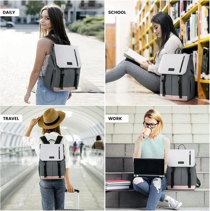LOVEVOOK Rucksack Damen 15.6 Zoll Laptop Wasserdicht Schultasche Mädchen Uni