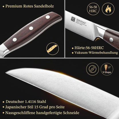 Steakmesser Set 4-teilig Edelstahl 1.4116 | Scharfes Besteck für Zuhause