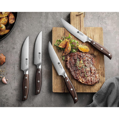 Steakmesser Set 4-teilig Edelstahl 1.4116 | Scharfes Besteck für Zuhause