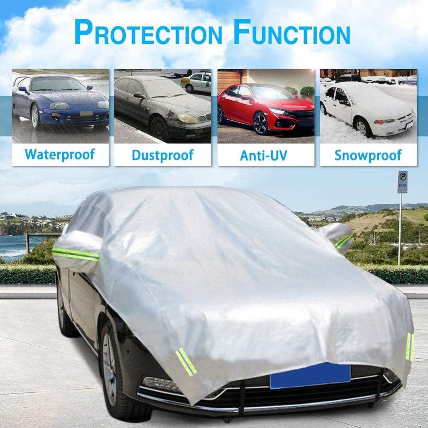 Auto Halbgarage Windschutzscheibe Abdeckplane Winter Sommer SUV1