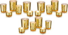 Teelichtgläser Gold 18 Stück Hochzeit Weihnachten Deko