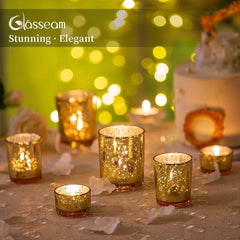 Teelichtgläser Gold 18 Stück Hochzeit Weihnachten Deko
