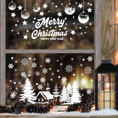 Fensterbilder Weihnachten Schneeflocken Selbstklebend 9