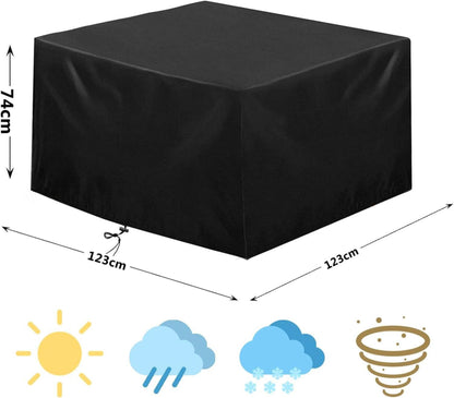 Abdeckung Gartenmöbel Winterfest 600D Oxford wasserdicht 123×123×74cm