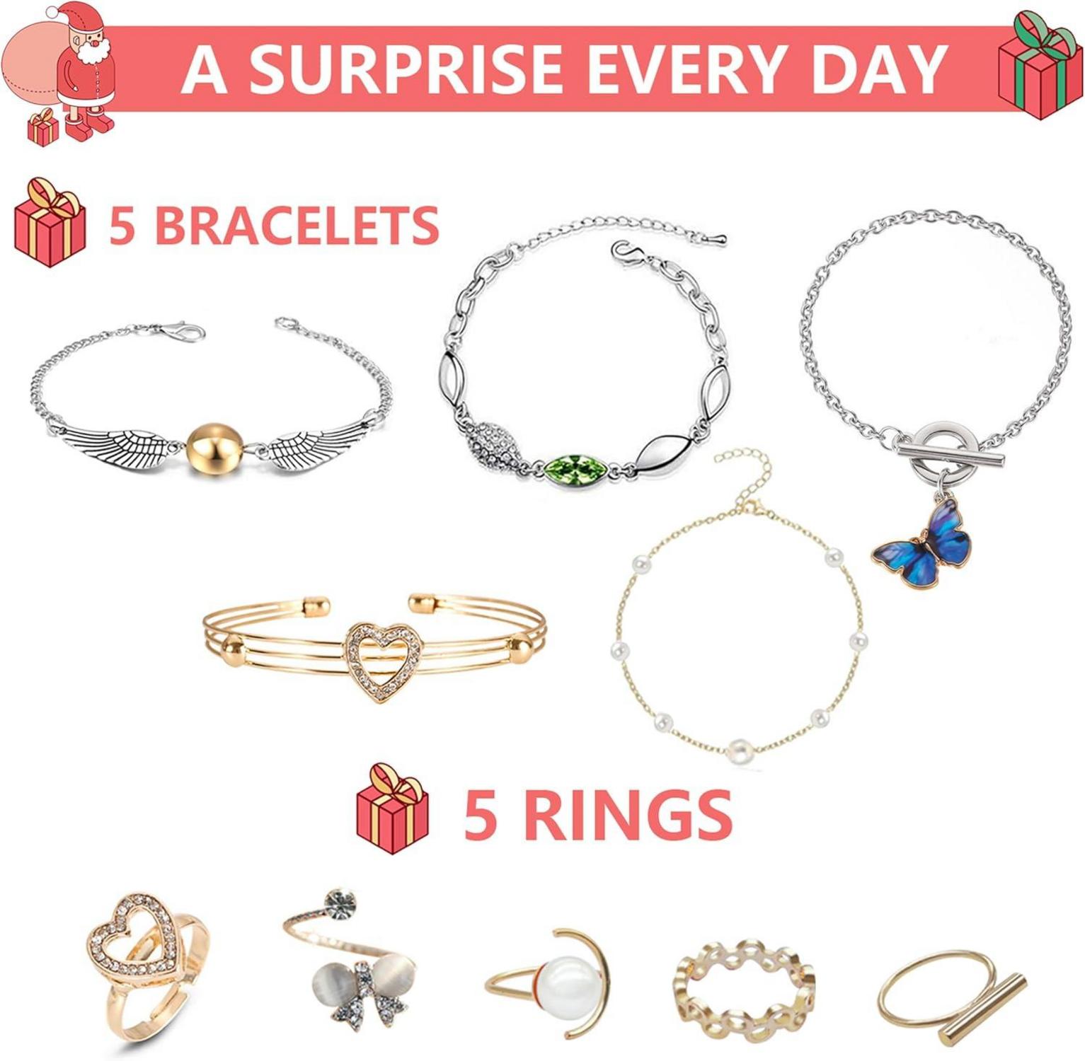 Schmuck Adventskalender Damen 24 Überraschungen Mädchen