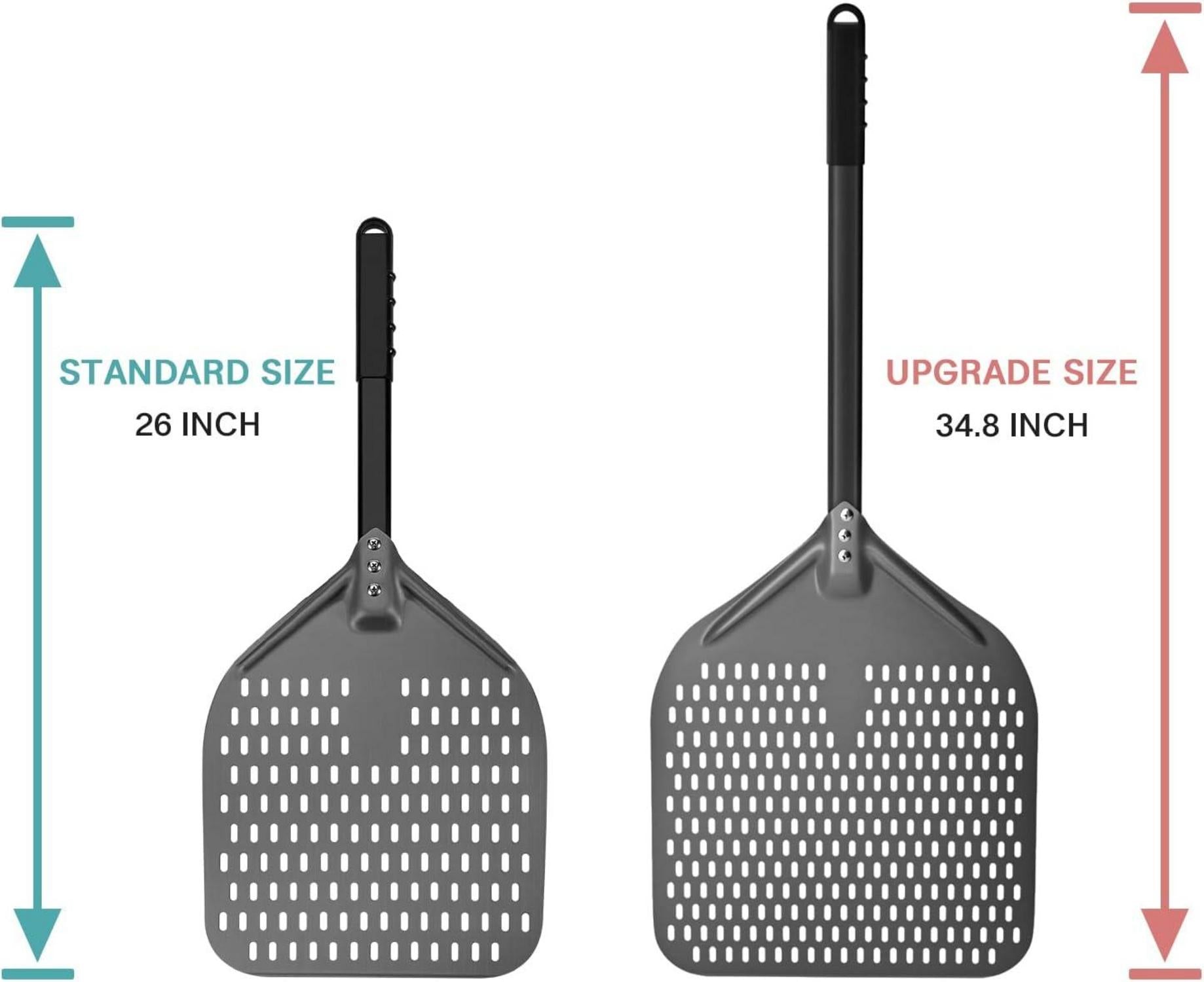 Pizzaschieber 14 Zoll Perforiert Aluminium Silikongriff 88 cm