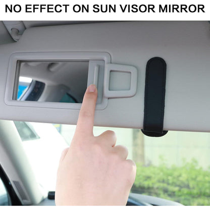 Magnetischer Leder Sonnenbrillenhalter Clip für Auto für Sonnenblende Schwarz