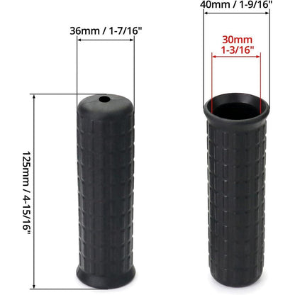 2er Set Schubkarrengriffe schwarz 30mm Innendurchmesser 12cm