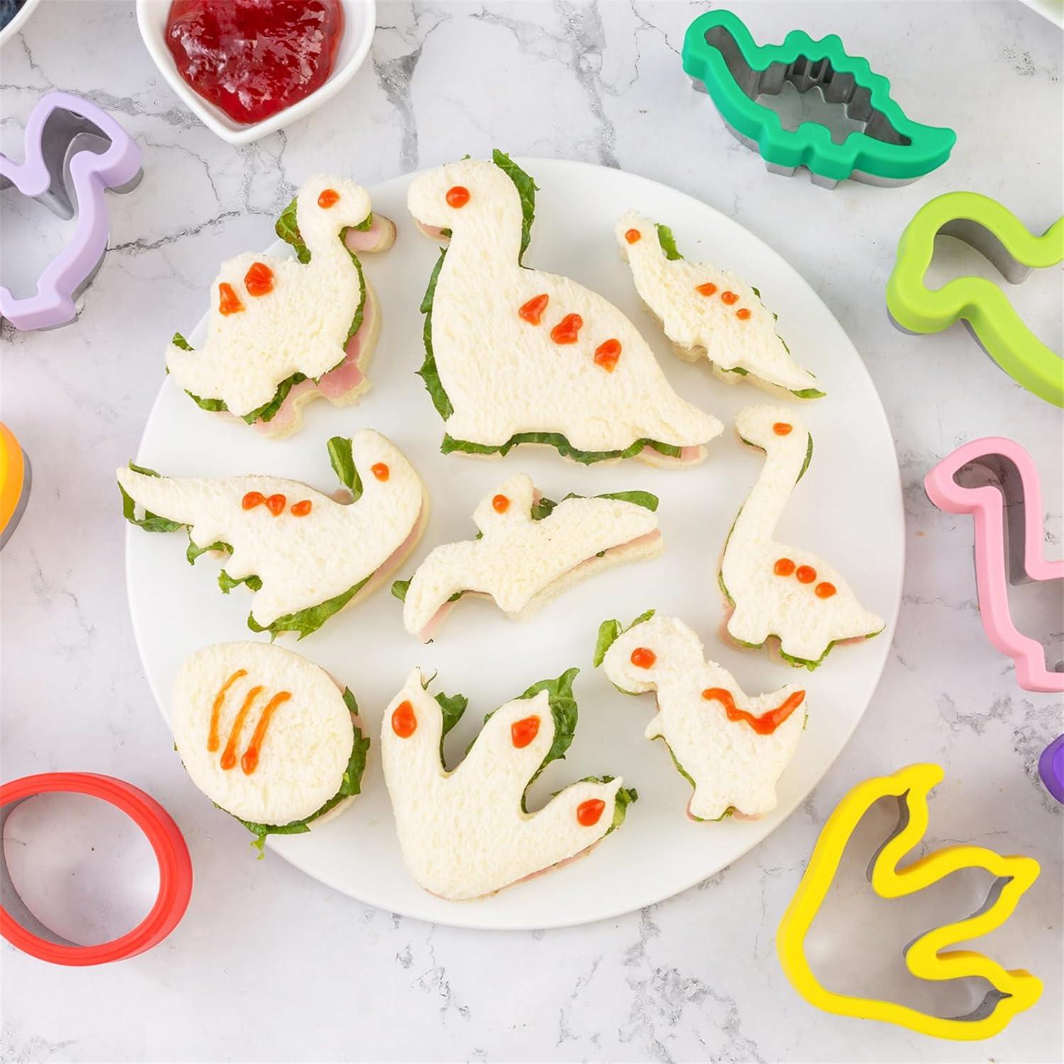 Dino Plätzchenausstecher Set aus Edelstahl, DIY Fondant
