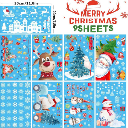 Aquarell Fensterbilder Weihnachten Doppelseitig Selbstklebend 9 Bögen