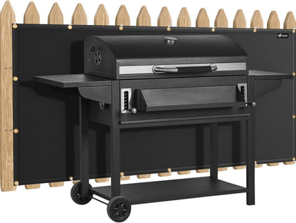 Hitzeschutz Grill Abdeckung für Geländer 90 x 180 cm Schwarz
