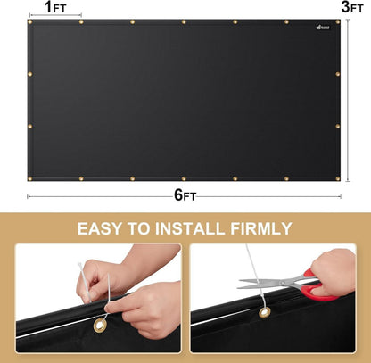 Hitzeschutz Grillabdeckung für Geländer 90 x 180 cm Schwarz UV-blockierend