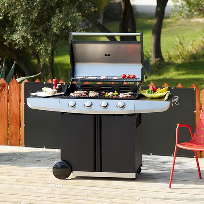 Hitzeschutz Grill Abdeckung für Deckgeländer 90x180cm Schwarz