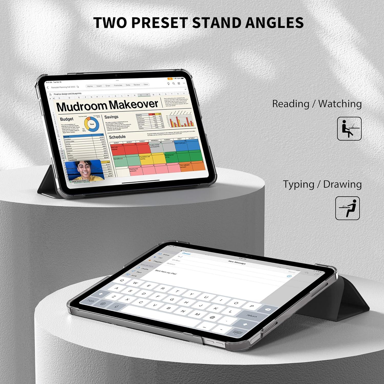 Schwarze iPad 10.9 Zoll Hülle A2757/A2777 Cover Standfunktion
