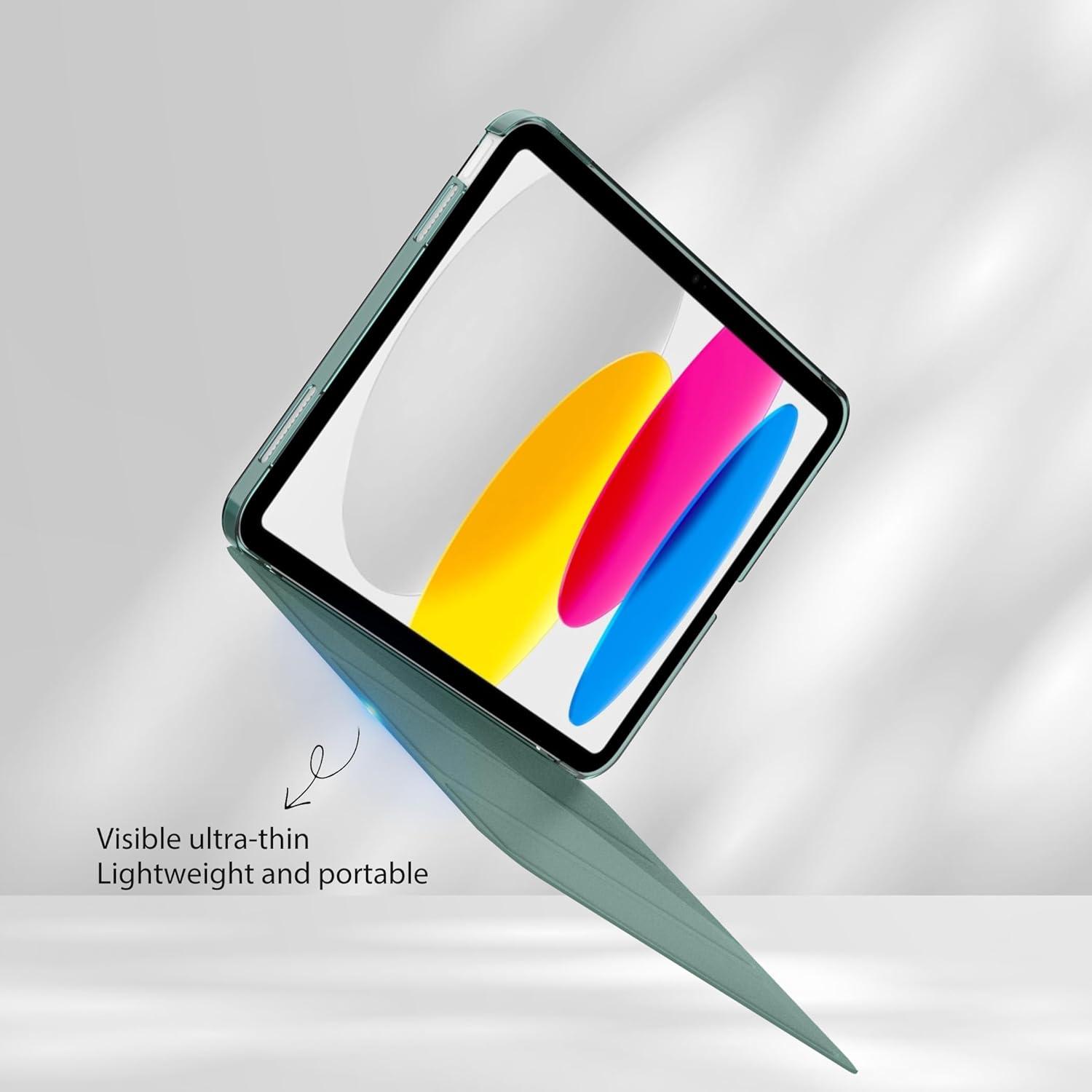 Schutzhülle iPad 10 Generation 2022 10.9 Zoll Ultra Dünn Matt Grün